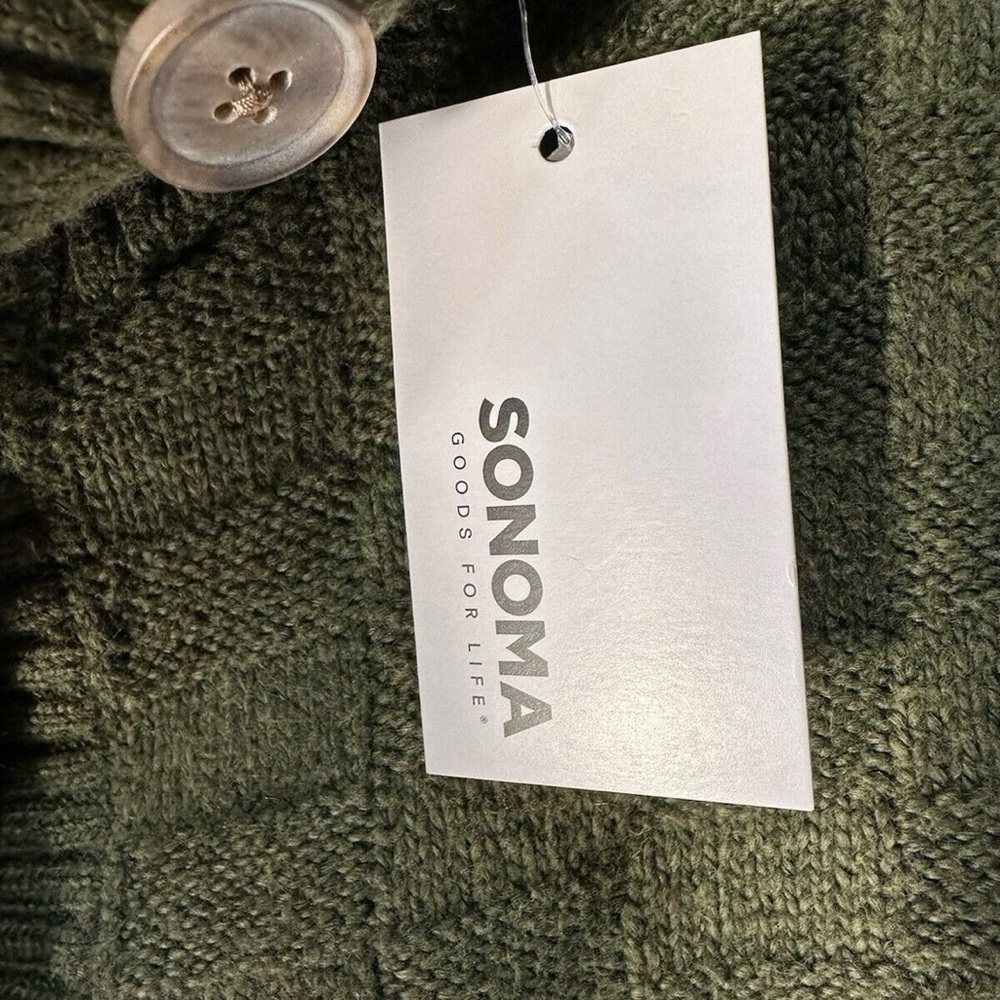 Sonoma Goods For Life Collared Cardigan SZ Medium NWT - Picture 8 of 8